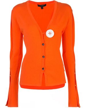 Ellery Cárdigan Con Botón En Contraste - Naranja