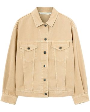 Palm Angels Gd Loose Bull Denim Jacket - Natural