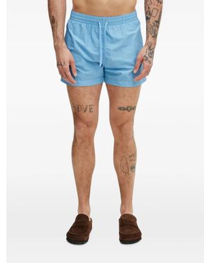 MM6 by Maison Margiela Logo-Print Drawstring Swim Shorts - Blue