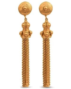 Sylvia Toledano Gio Disc-Embellished Tassel Earrings - Metallic