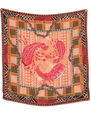 Mantero 1902 Paisley-Print Silk Scarf - Pink