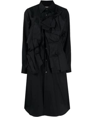 Comme des Garçons Abito Midi Con Applicazione - Nero