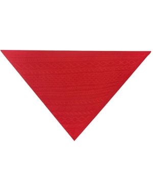 Bompard Sacha Cable-Knit Triangle Scarf - Red