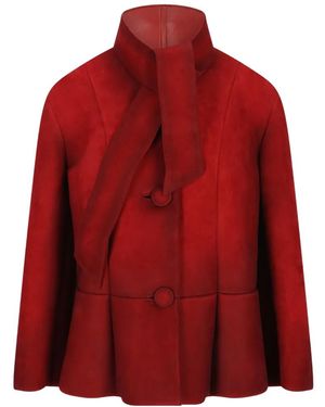 Prada Suede Jacket - Red