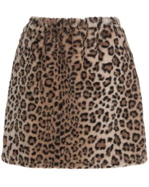 Le twins Minirock Mit Leoparden-Print - Braun