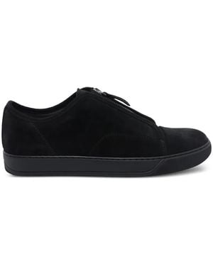 Lanvin Baskets Dbb1 Zippées En Daim - Black