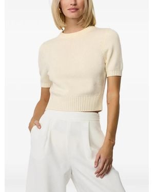 Toccin Elsie Ribbed Short-Sleeve Jumper - Natural