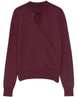 Twinset キーホールネック セーター - パープル