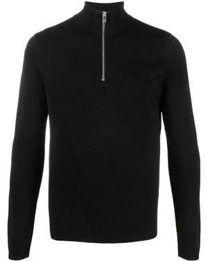 Sandro Schmaler Pullover Mit Reißverschluss - Schwarz