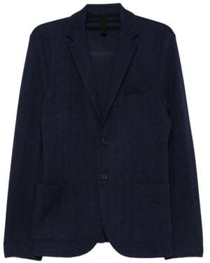 Harris Wharf London Herringbone-Knit Blazer - Blue