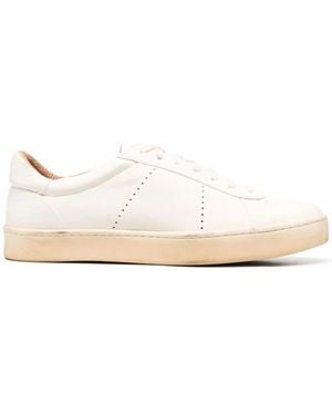 Eleventy Low-Top Leather Trainers - Natural