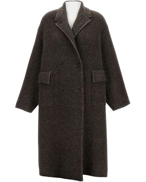 Boboutic Double-Breasted Coat - Black
