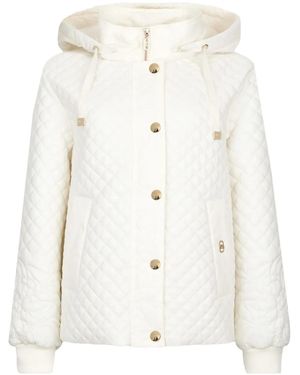 Liu Jo Gesteppte Kapuzenjacke - Weiß