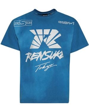 Rensuke Tokyo T-Shirt Mit Grafischem Print - Blau