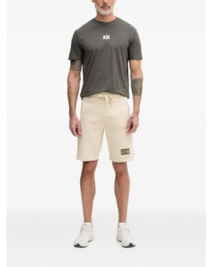 ARMANI EXCHANGE Logo-Print Short-Sleeve T-Shirt - Natural