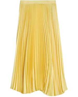 Jil Sander Pleated Midi Skirt - Yellow