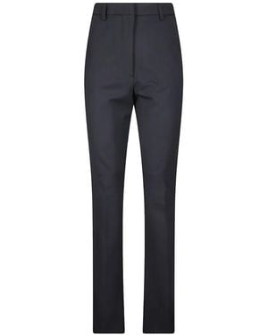 Thelatest Slit-Hem Tailored Pants - Blue