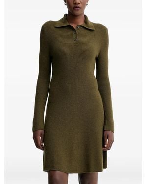 Marc O' Polo Ribbed-Knit Mini Dress - Green