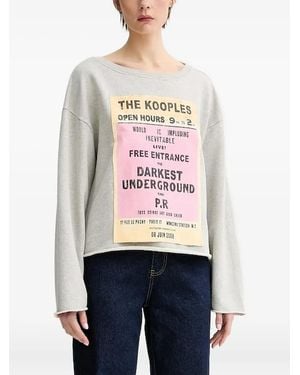 The Kooples Graphic-Print Sweatshirt - Pink