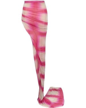 Rick Owens Falda Edfu Asimétrica - Rosa