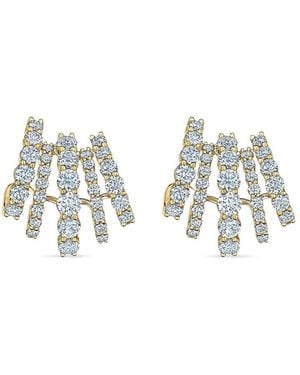 Kwiat Orecchini Con Diamanti - Bianco