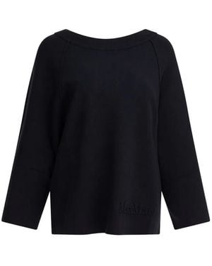 Max Mara Logo-Embossed Sweater - Black