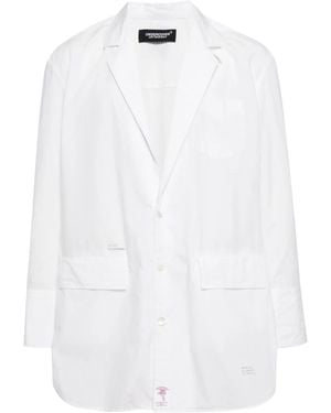 Undercover Single-Breasted Cotton Blazer - White