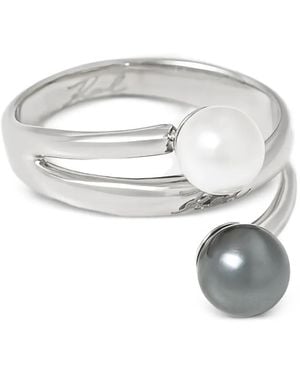KARL LAGERFELD Pearl Ring - Metallic