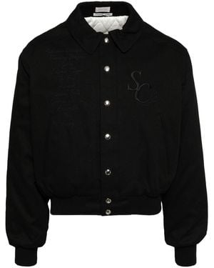 STEFAN COOKE Souvenir Bomber Jacket - Black