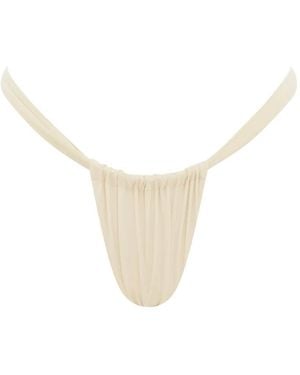 Myra Swim Rio Ruched Bikini Bottoms - White