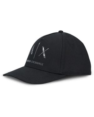 ARMANI EXCHANGE Logo-Print Baseball Cap - Black