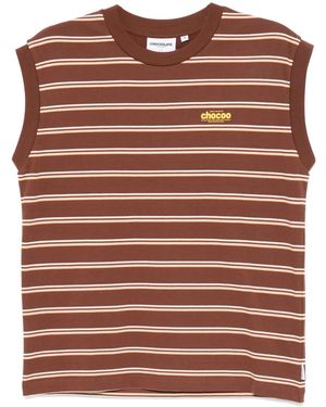 Chocoolate Gestreiftes Trägershirt - Braun