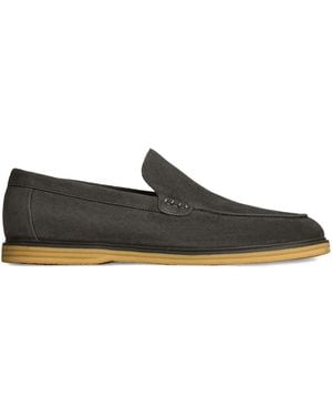 12 STOREEZ Suede Loafers - Black