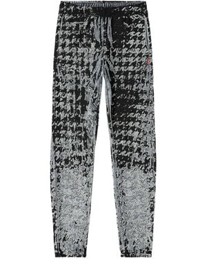 DIESEL Devoré-houndstooth Elasticated Trousers - グレー
