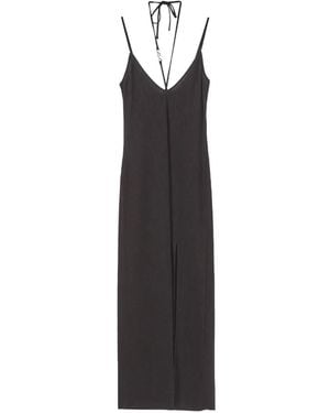 KARL LAGERFELD Vestido Karl Dna Shine Con Cuello Halter - Blanco