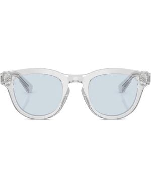 Burberry Oval-Frame Sunglasses - White
