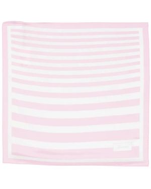 Jacquemus Foulard Le Foulard A Rayures En Soie - Pink