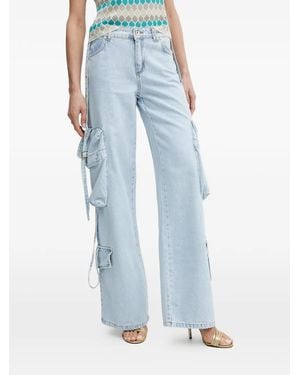 Fracomina Flap Pocket Denim Trousers - Blue