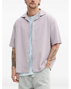 HUGO Revere-Collar Short-Sleeve Shirt - Purple