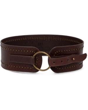 Pedro Del Hierro Madrid Studded Perforated Belt - Brown