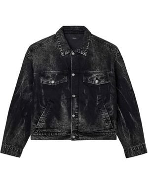 Purple Brand Veste En Jean À Imprimé Tie-Dye - Black