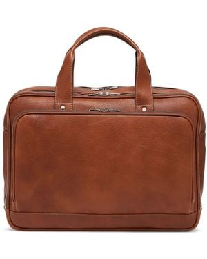 Brunello Cucinelli レザー ビジネスバッグ - ブラウン