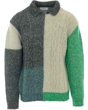 NN07 Earling Pullover Mit Zopfmuster - Grün