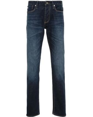 Emporio Armani Jeans Met Logoplakkaat - Blauw
