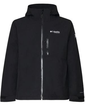Columbia Logo-Print Hooded Jacket - Black