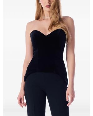 IMROSKA Top mit Herzausschnitt - Blau