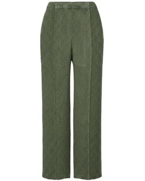 Issey Miyake Pleated Straight-Leg Pants - Green