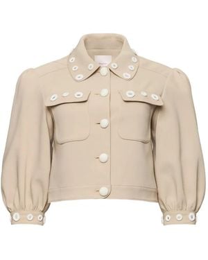 Cinq À Sept Gilliana Crochet Jacket - Natural