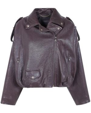 Emmeci Adrian New Zealand Leather Jacket - Purple