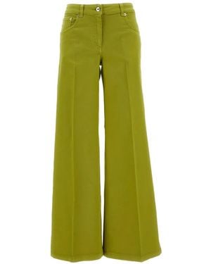 True Royal Wide-Leg Trousers - Green